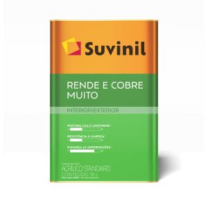 Tinta Acrílica Rende e Cobre Muito Standard Fosco Interno e Externo 18L Suvinil